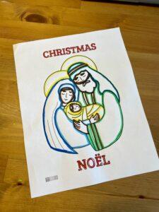 Bilingual Advent/Christmas Colouring Sheets